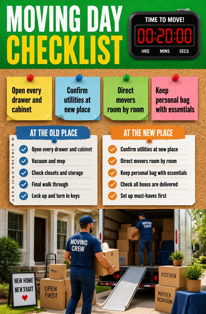 An image titled 'Moving Day Checklist' highlighting home interior aspects.