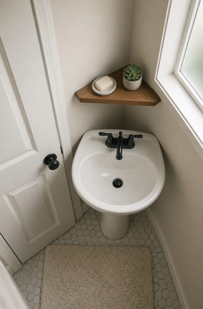 Chart illustrating different shelf sizes for bathroom use.